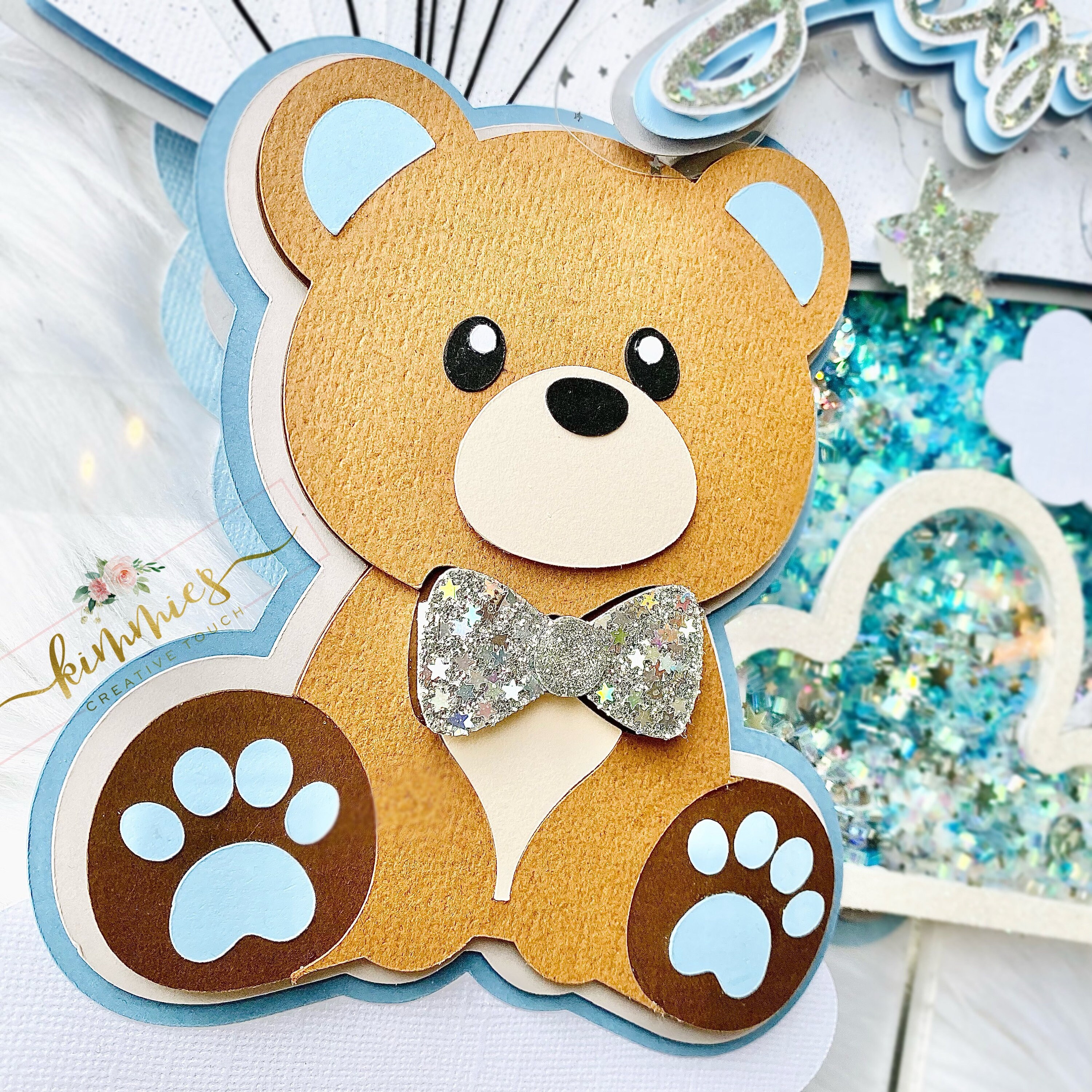 Teddy Bear Baby Shower Cake Topper | Custom Colors & Size - Etsy