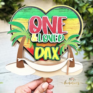 One Love Cake topper | One Love party | One Love birthday | One Love decorations | Reggae cake topper | Reggae party | Reggae birthday