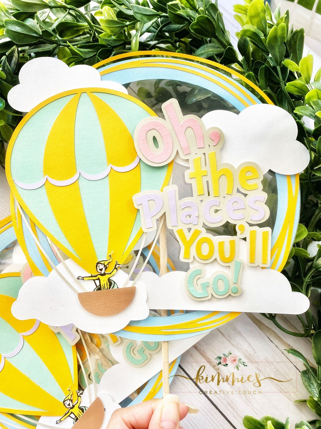 Oh the Places You’ll Go Cake Topper |centerpiece | Dr. Seuss Party |dr