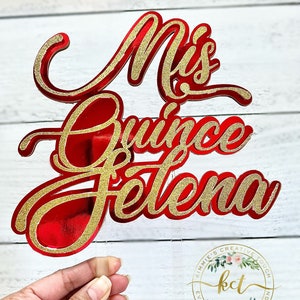 Mis Quince Cake Topper | Mis Quince birthday decor |  Quinceanera Cake Topper |  Quinceanera Birthday | Sweet 16 topper | Sweet 16 birthday