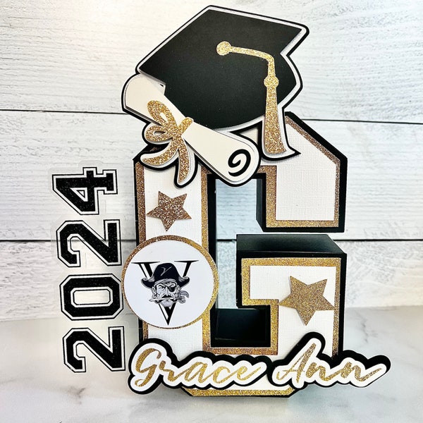 Graduation 3D Letter | Graduation Centerpieces | Graduation Decorations | Graduation Party Decor | Graduation Gifts | Custom Graduation Gift