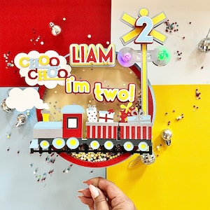 Train Cake Topper | Train centerpieces | Train party decor | Train Birthday Decor | Choo Choo I’m Two topper | Choo Choo Train I&#39;m Two decor