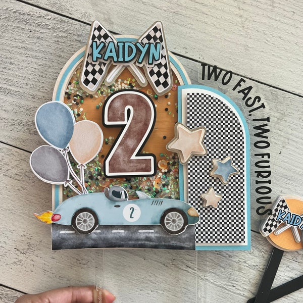 Zwei Fast Cake Topper | Zwei Fasten Geburtstag | Zwei Fasten Geburtstag Dekoration | Zwei schnelle Party-Dekor | Two Fast Two Furious Cake Topper