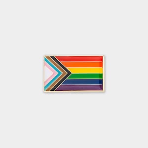 Progressive Rainbow Flag Enamel Pin