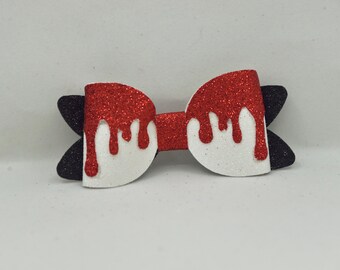 Halloween Vampire Hair Bow for girl -  Halloween Blood Hair Bow