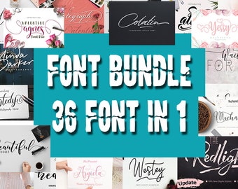 99% OFF Font Bundle | Typographer's Dream Box | Handwriting Font Bundle | Calligraphy Font | Calligraphy and Wedding Fonts | Instant Digital