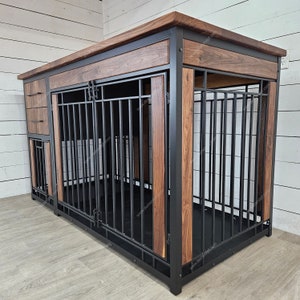 Tubby XXXLarge + Large Combo Dog Crate Furniture, Double Dog Kennel Furniture with Soft-Close Drawers