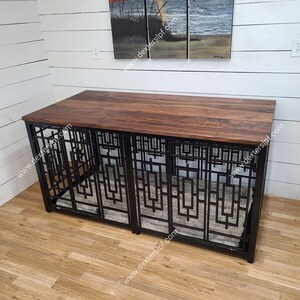 Double Dog Crate, Daisy Large Double Dog Crate Furniture, Dog Kennel Furniture, Dog Crate, Custom Dog Crate Furniture