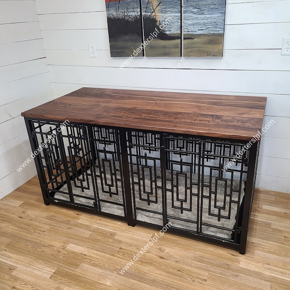 Double Dog Crate Daisy Large Double Dog Crate Furniture Dog Kennel Furniture Dog Crate Custom Dog Crate Furniture Etsy Canada