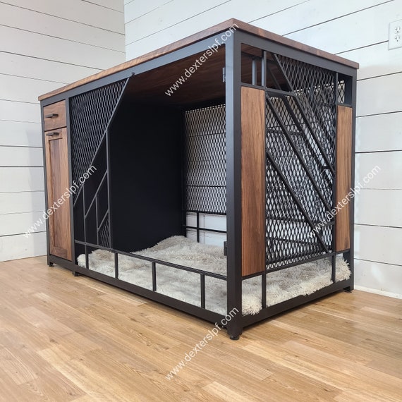 Cage pour chien in 2023  Dog crate furniture, Crate furniture, Crate end  tables