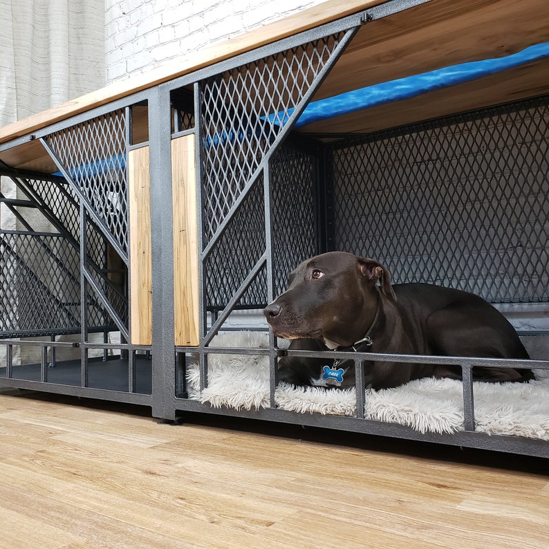 Remy XL Double Dog Crate Furniture Dog Kennel Furniture Etsy