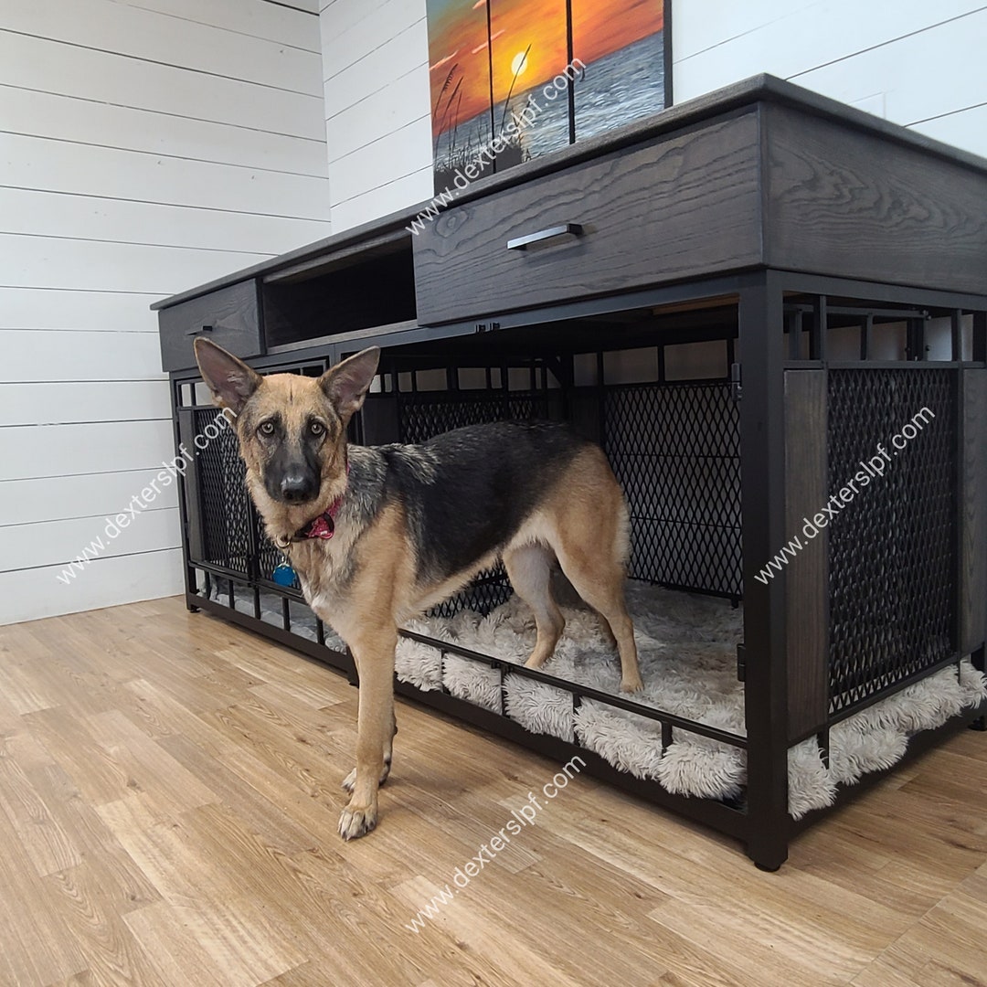 Raven X-Large Doppia Cuccia per cani, Media Center, Xl Dog Crate Furniture,  Modern Dog Crate, Dog Crate Furniture, Dog Kennel Furniture - Etsy Italia