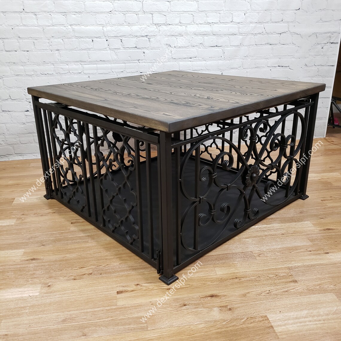 Luxe Coffee Table Dog Crate Furniture Small Dog Kennel Etsy