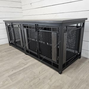 Raven Large Double Dog Kennel, Large Dog Crate Furniture, Modern Dog Crate, Multi Dog Crate Furniture, Dog Kennel Furniture