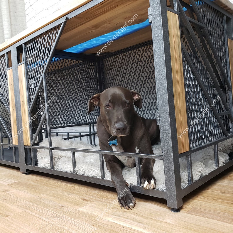 Remy Xlarge Double Dog Kennel Furniture Modern Dog Crate Etsy