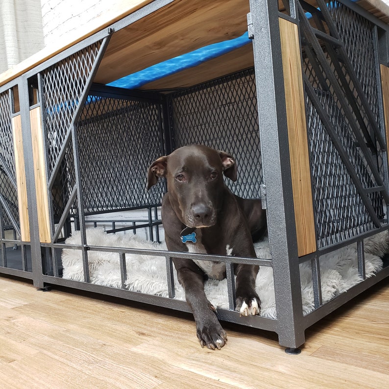 Remy XL Double Dog Crate Furniture Dog Kennel Furniture Etsy