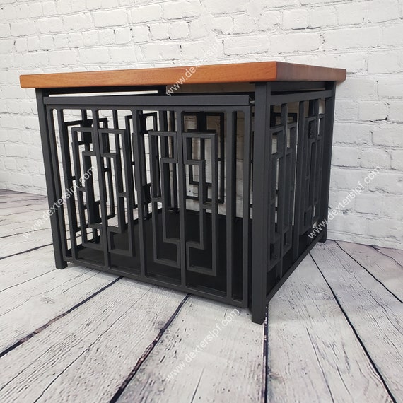 Modern dog crate end clearance table