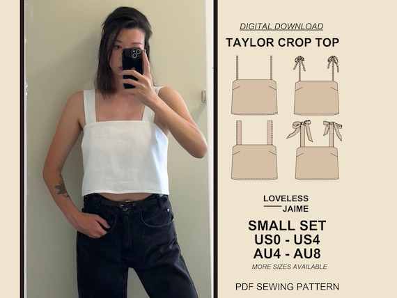 【最終値下げ】andmary Taylor set tops Taylor Crop Top Beginner Sewing Pattern, Small Set: Sizes