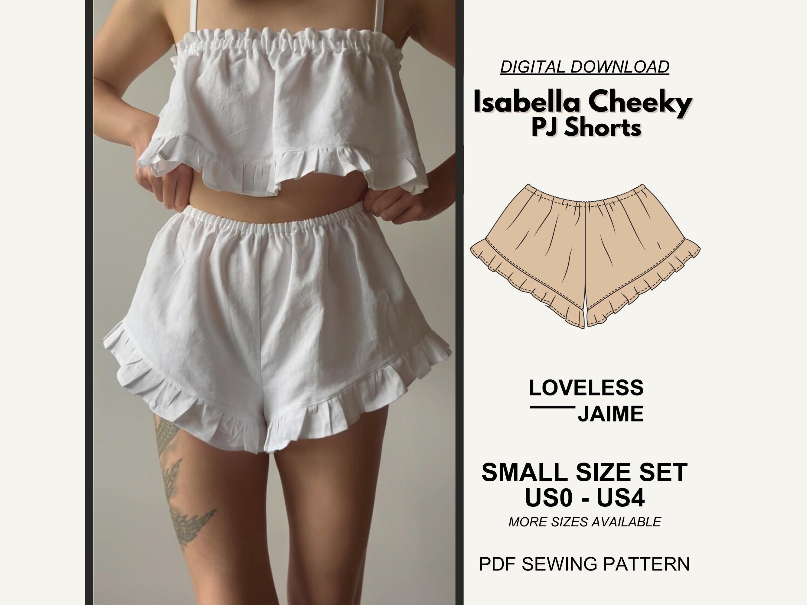 Isabella Cheeky PJ Shorts: Small Size Set - Sizes US0-US4 - No