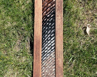 8” x 29” Feather Art with Real Barn Wood frame