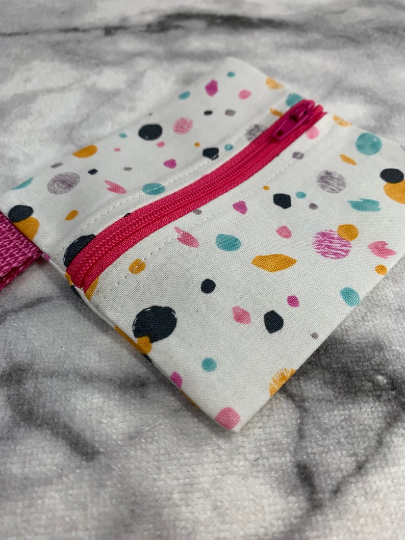 Zipper Pouch Card Case Retro 80s Cotton Coin Purse Coin Pouch Wristlet