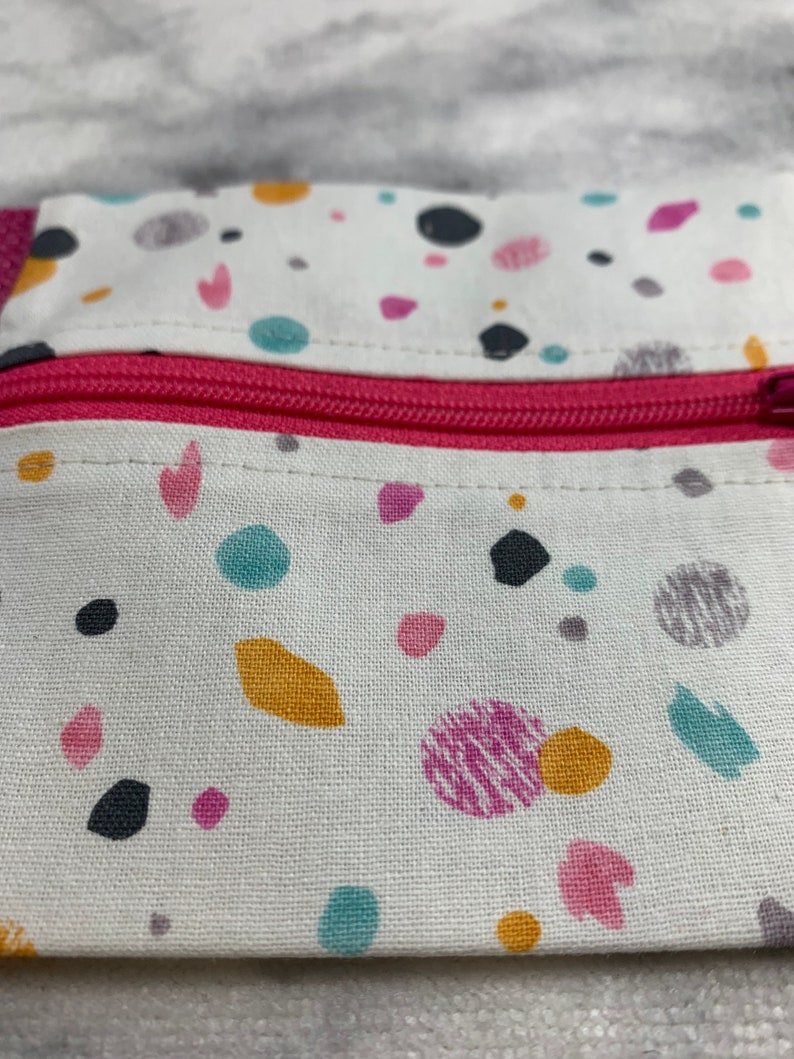 Zipper Pouch Card Case Retro 80s Cotton Coin Purse Coin Pouch Wristlet