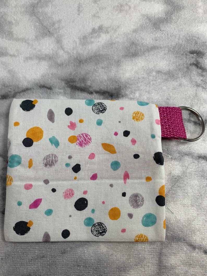 Zipper Pouch Card Case Retro 80s Cotton Coin Purse Coin Pouch Wristlet