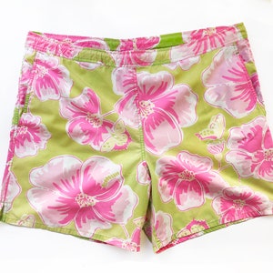 Lilly Pulitzer - Roze en groen patchwork bloemenprint maat L