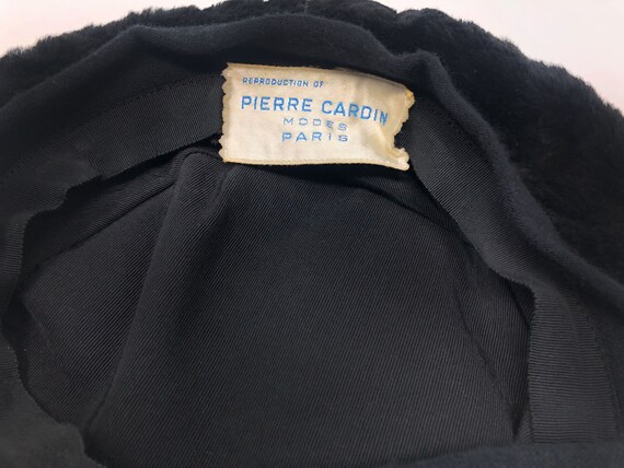 Pierre Cardin black fur beret - vintage 1960s - image 9