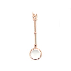 Sample Ring: Peace Sign Hands Holder Ring Rose Gold Finish, 17mm