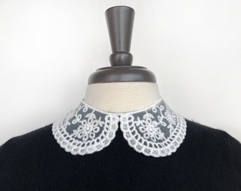 Sabrina inspired lace collar with organza, flowers and filigree - Chilling Adventures of Sabrina
