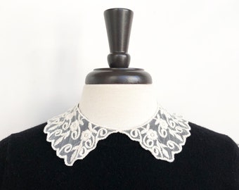 Sabrina inspired lace collar on mesh, flowers and filigree - Chilling Adventures of Sabrina
