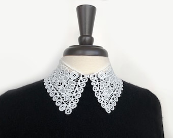CAOS-inspired flowers and looped scallop edge bobbin lace collar - Chilling Adventures of Sabrina