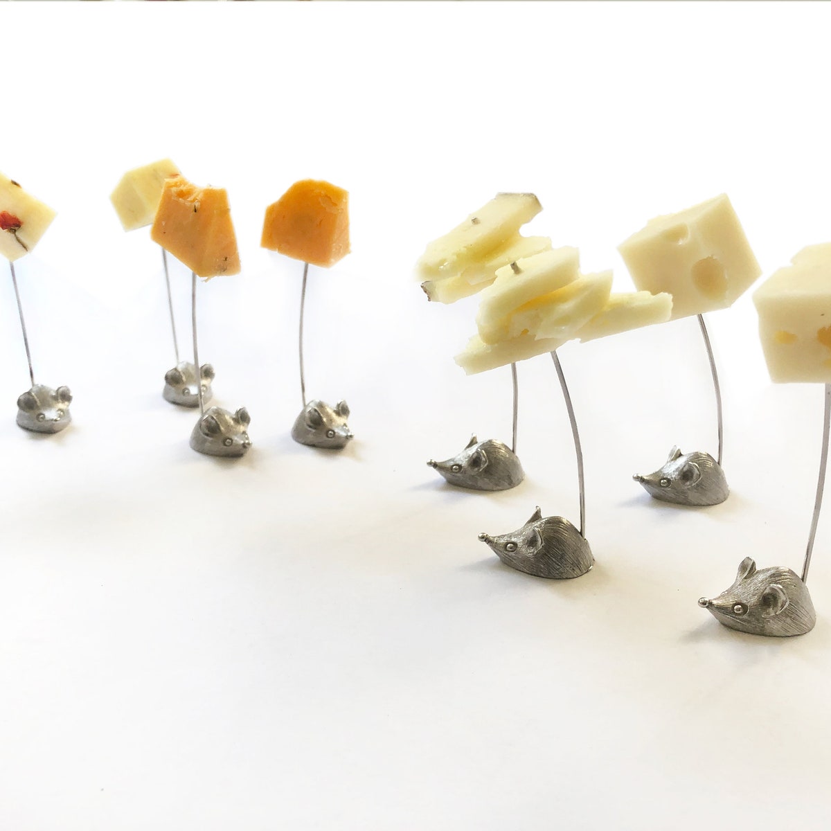 Napier Set of 8 'cheese Server Mice Individual Servers for Cheese or Hors D'oeuvres' 229 Vintage - Etsy