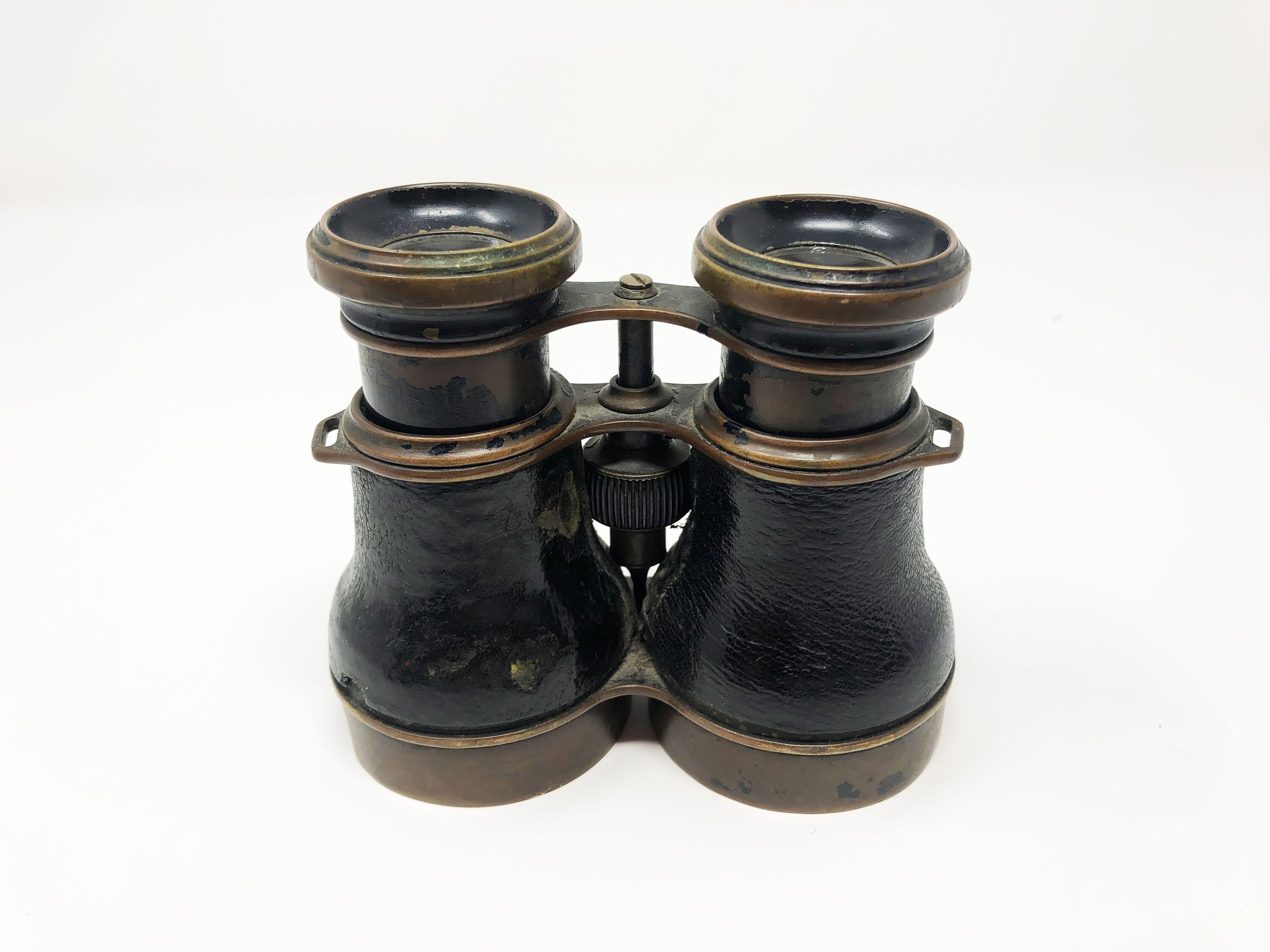 Antique WWI Metal and Leather Field Glasses Marine Binoculars - Etsy