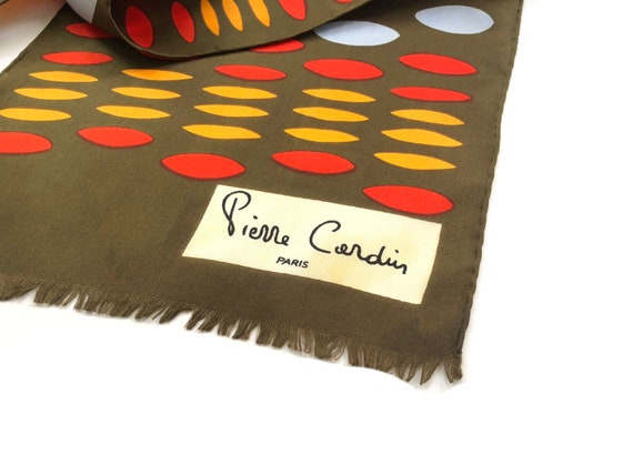 Brown disco floor style Pierre Cardin Paris Silk … - image 10