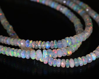 opal rondelle uncut necklace,welo opal necklace:c16 Natural ethiopian fire opal smooth uncut necklace,3mm,fire opal necklace,opal beads