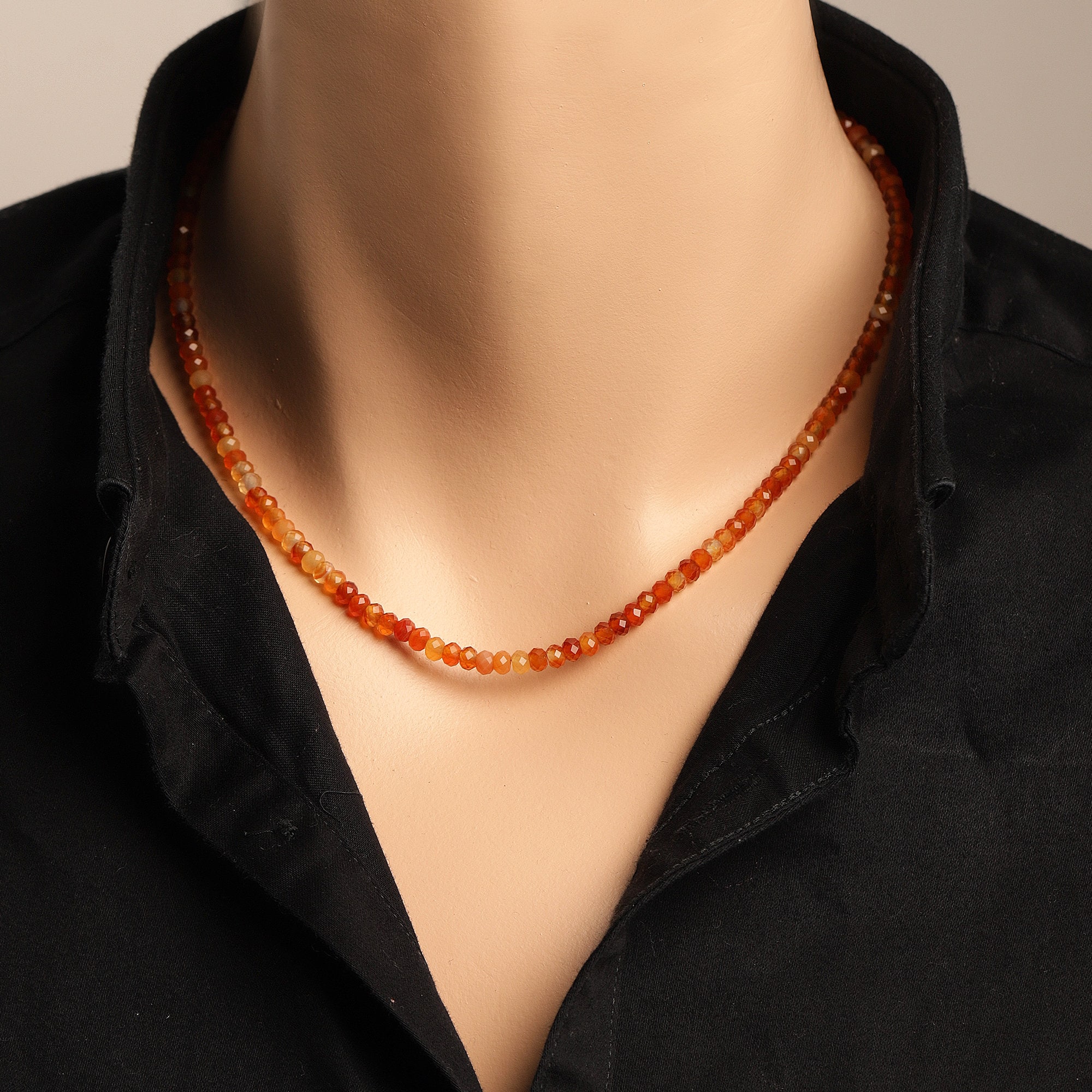 Carnelian Necklace Carnelian Crystal Necklace Crystal Etsy Hong Kong