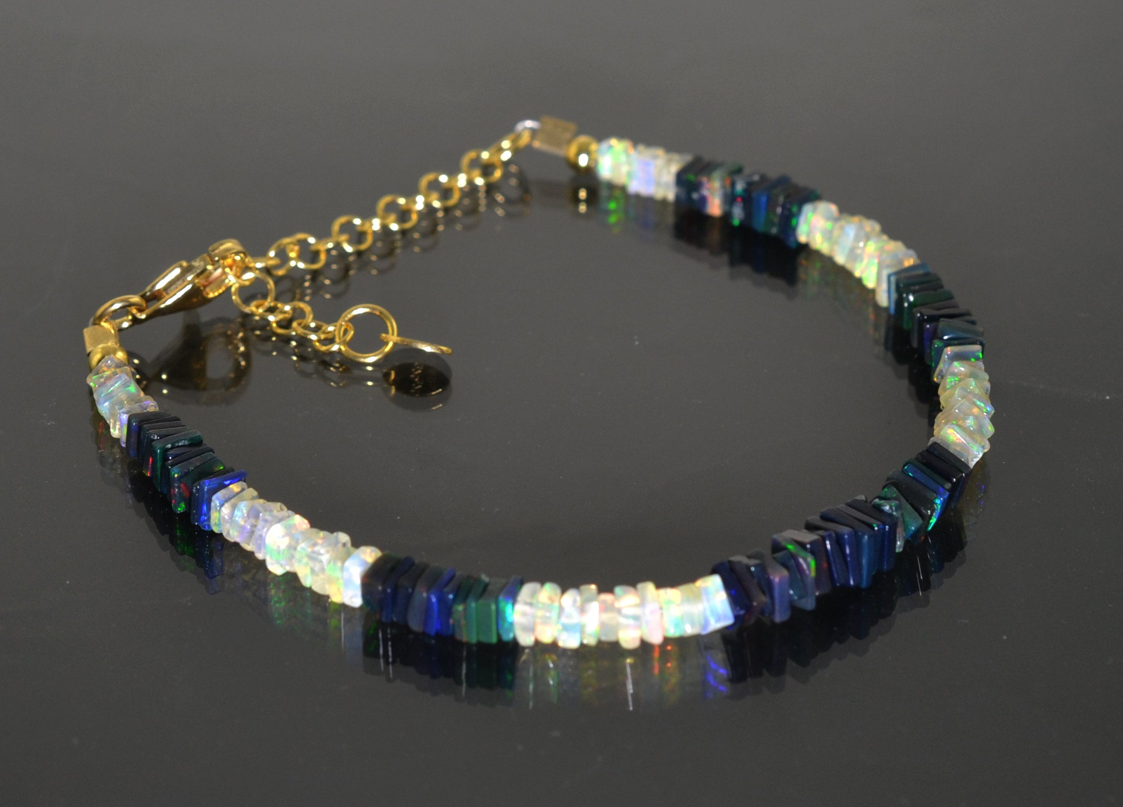 Opal Beaded Bracelet Gemstone Beads Natural Opal Beads Multi | Etsy