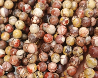 Pierre naturelle de jaspe peau de léopard, perles de jaspe peau de léopard, chapelet rond lisse de perles de jaspe peau de léopard,