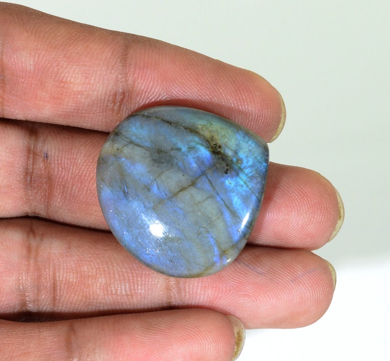 63 Cts Labradorite Blue Flashy Labradorite Gemstone Cabochon image 0