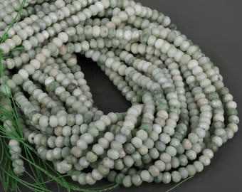 Burmese Jade Stone Strand, Green Jade Gemstone Beads, Jade Stone Beads ,