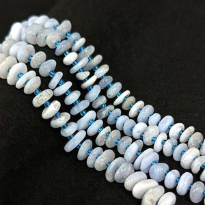100% natürliche blaue Spitze Achat Stein Perlen, Edelstein Blaue Spitze Achat Perlen Strang machen Schmuck 15 &quot;Strang blauer Spitze Achat Stein,