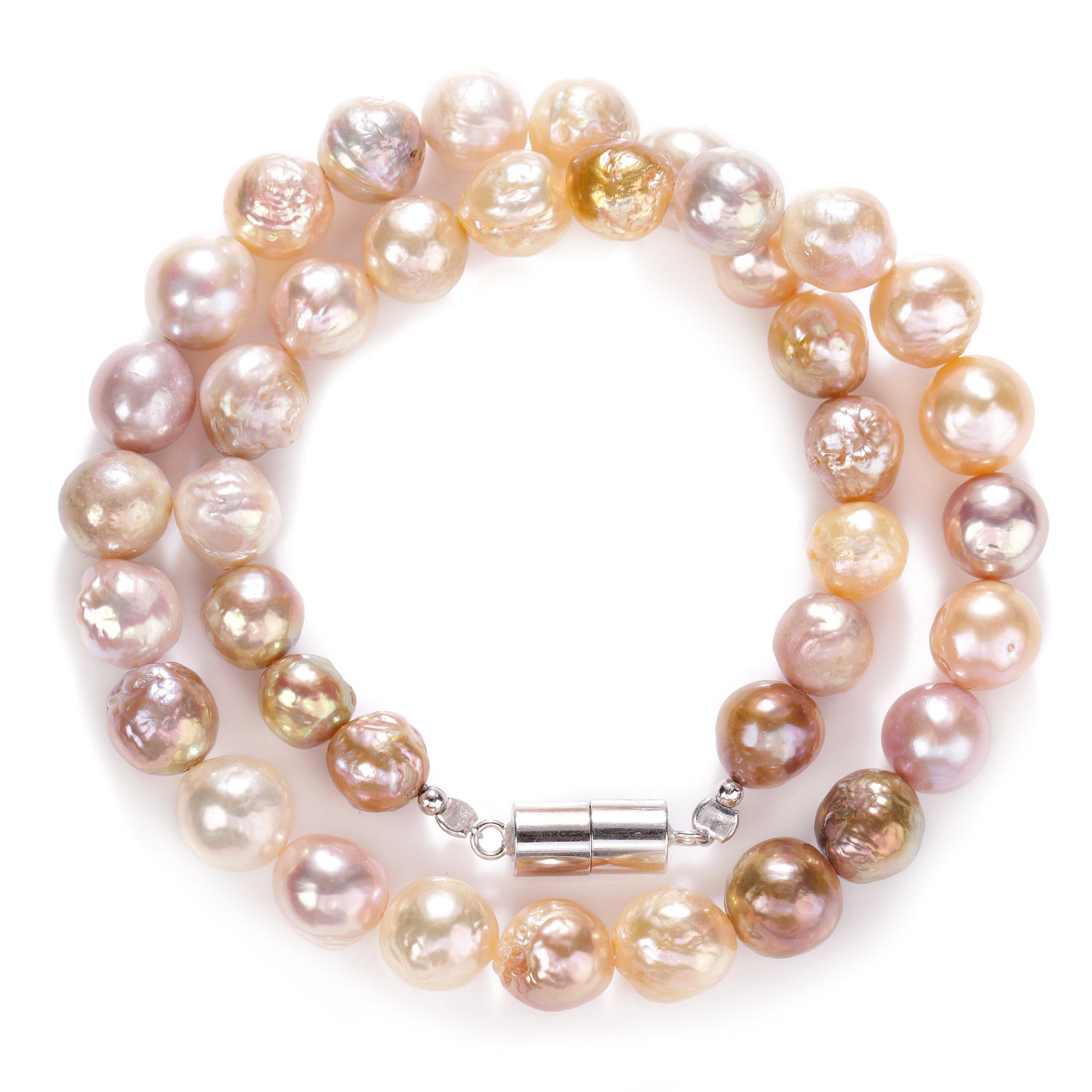 Jewelry pearl necklace silver clasp pearl handmade Etsy