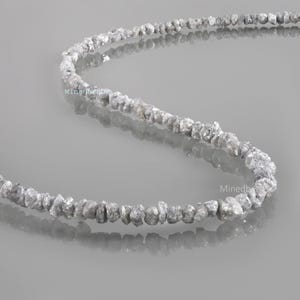 Raw diamond necklace diamond necklace rough diamond - necklace layering necklace diamond jewelry raw diamonds Beads diamond