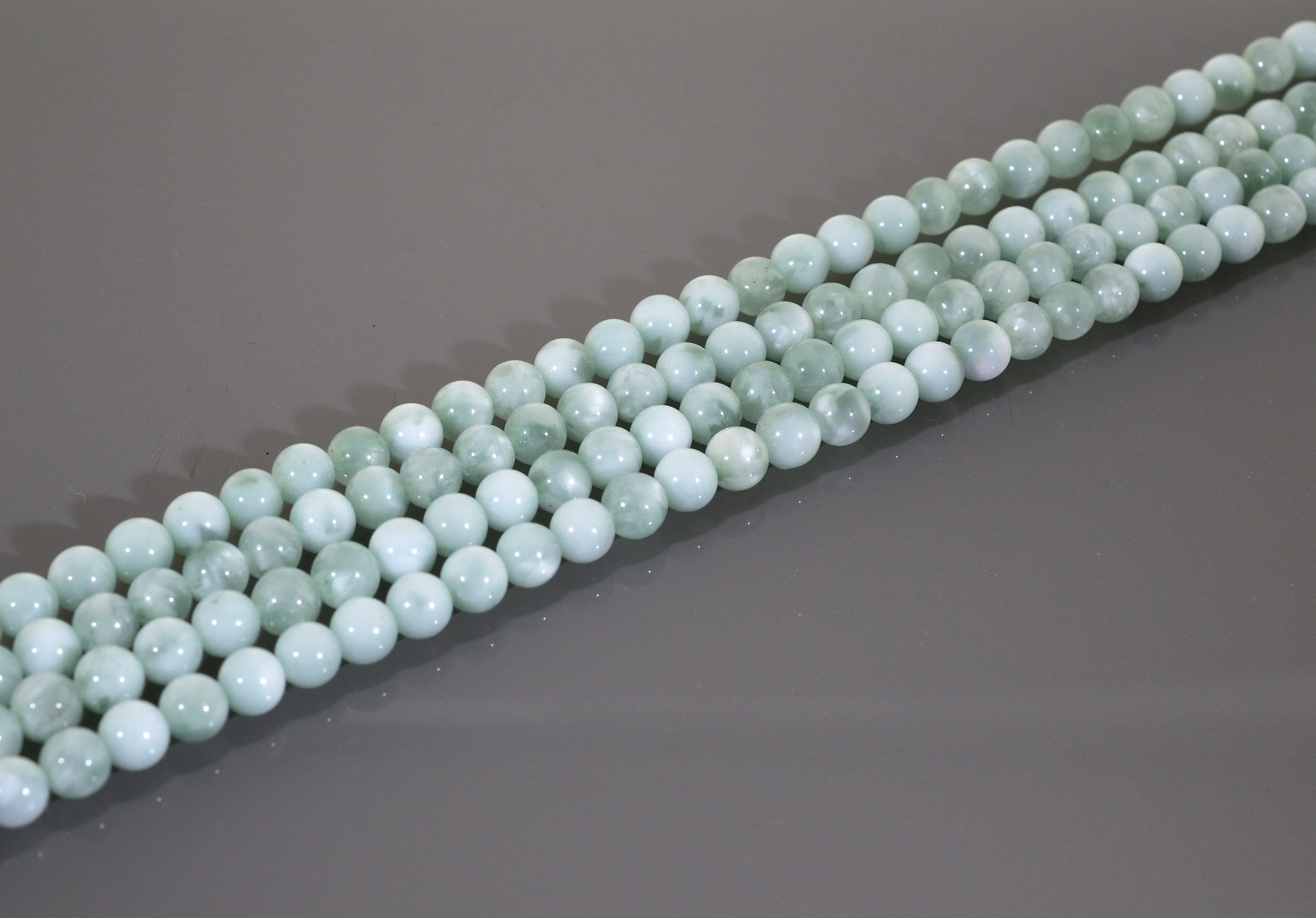 Green Angelite Bead Natural Stone Green Angelite Round Beads Etsy