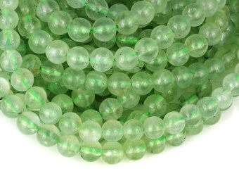 Smooth Round Prehnite Stone Beads - Stone Prehnite Beads Jewelry Beads, Making Jewelry Beads / Round Beads Prehnite Beads,