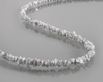 Raw diamond necklace diamond necklace rough diamond - necklace layering necklace diamond jewelry raw diamonds Beads diamond
