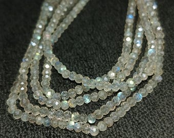 Flashy Top Quality Labradorite Beads Labradorite Faceted Round Beads 15&quot; Inch Strand 2.5mm Size Labradorite Gemstone Faceted Stone Beads,