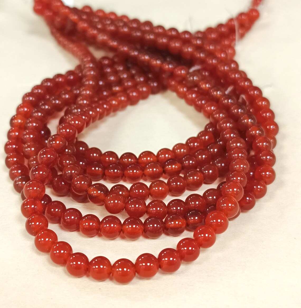 Natural Red Onyx Stone Beads, Smooth Round Red Onyx Gemstone Beads ...